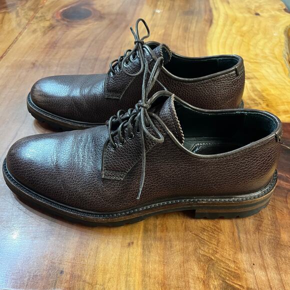 Aquatalia Men's Lace up Shoes Leather 9 1/2 9.5 Brown - Picture 1 of 8